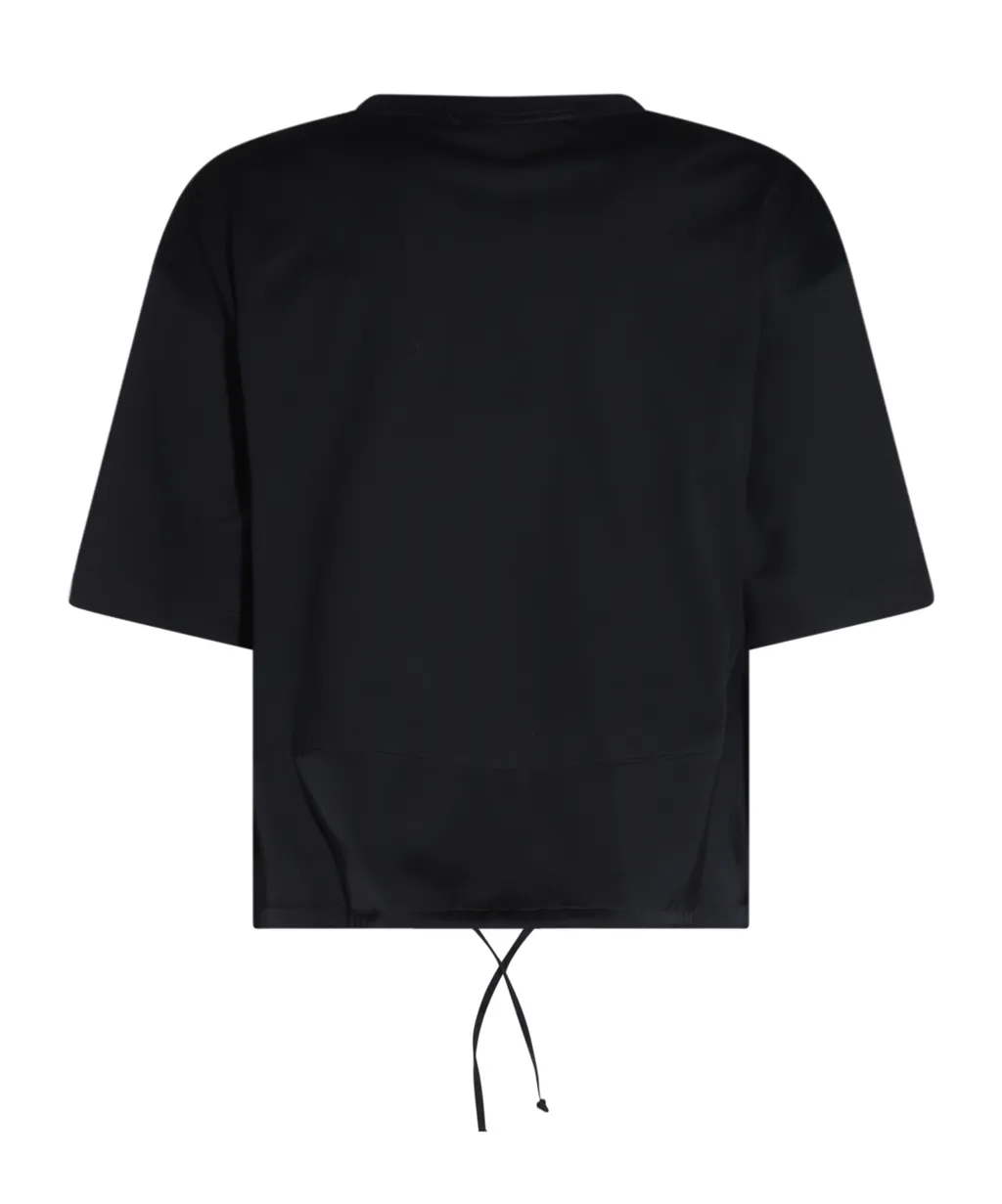 Crewneck Drawstring Hem T-Shirt