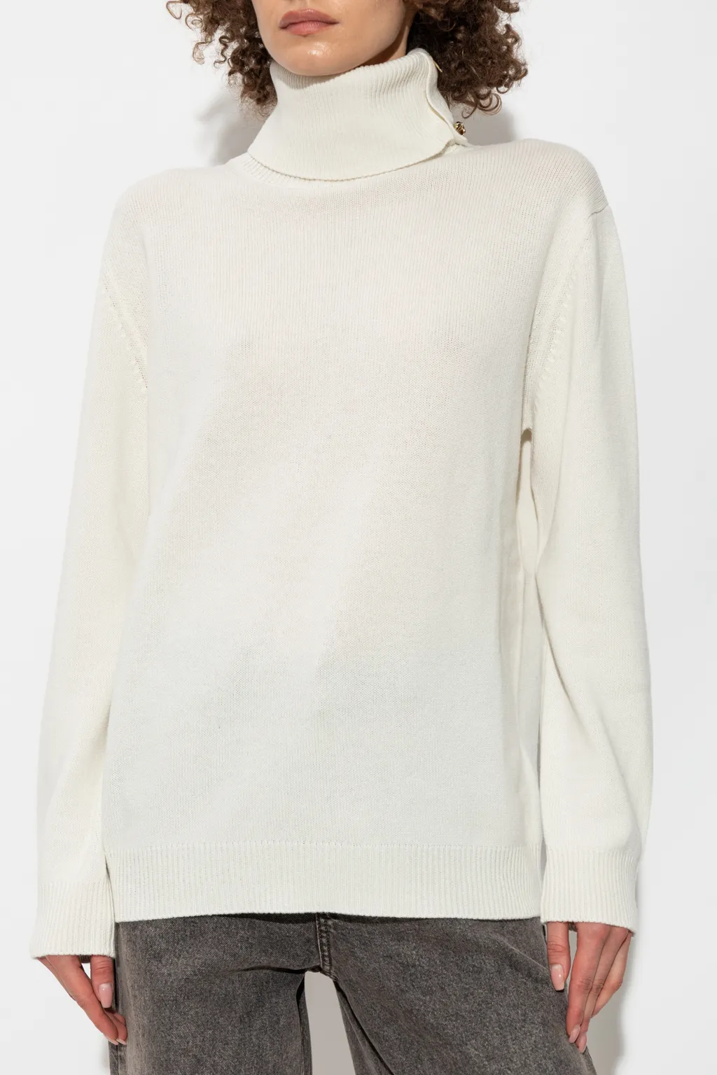 Foldover Neck Sweater