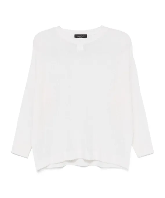 Round-Collar And Long-Sleeved Sweater