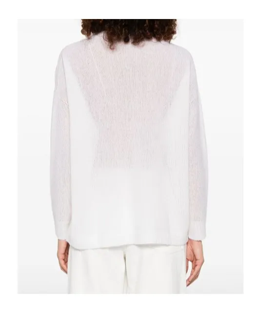 Round-Collar And Long-Sleeved Sweater