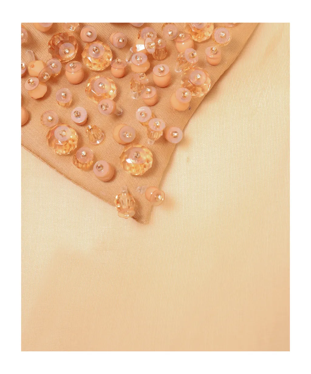 Bead Embellished Semi-Sheer Shirt
