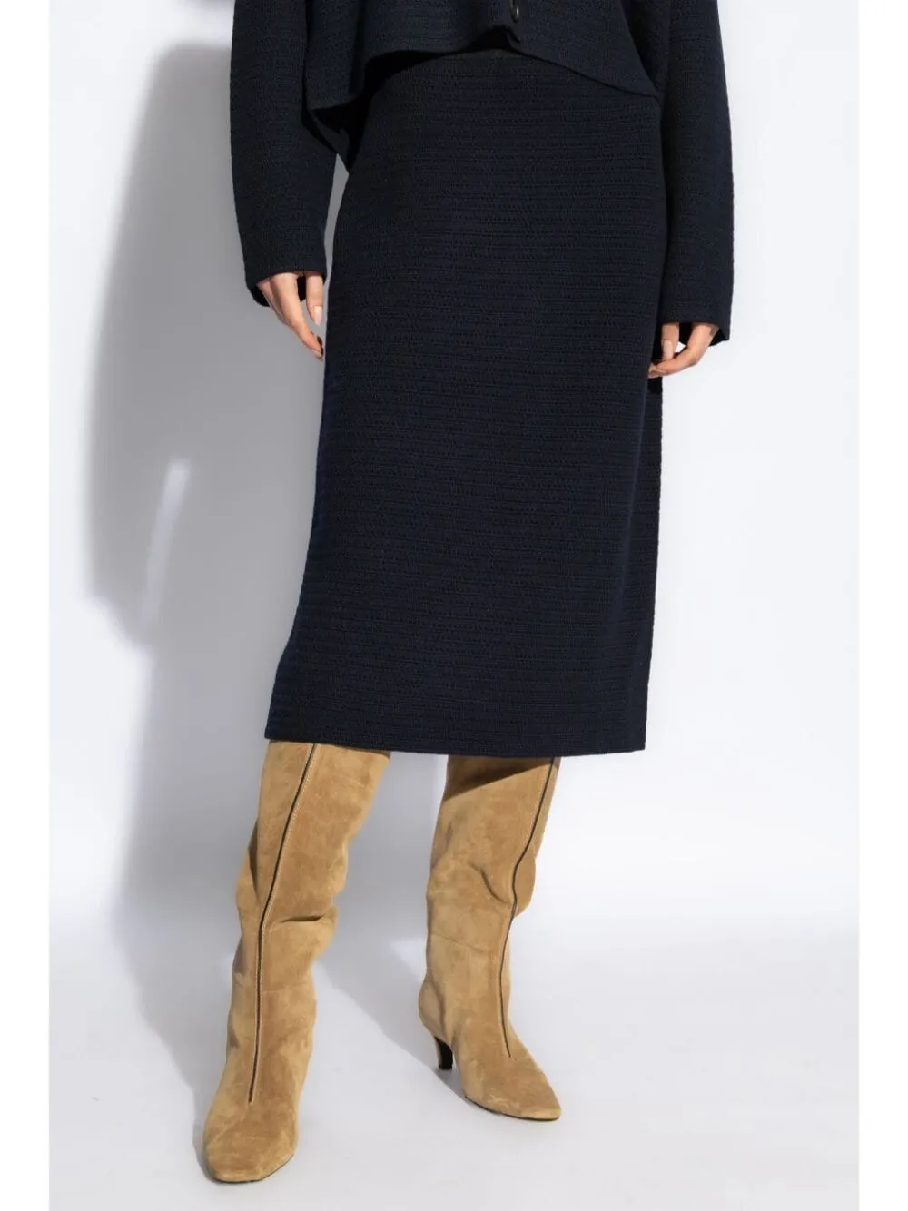 Elasticated Waistband Pencil Skirt