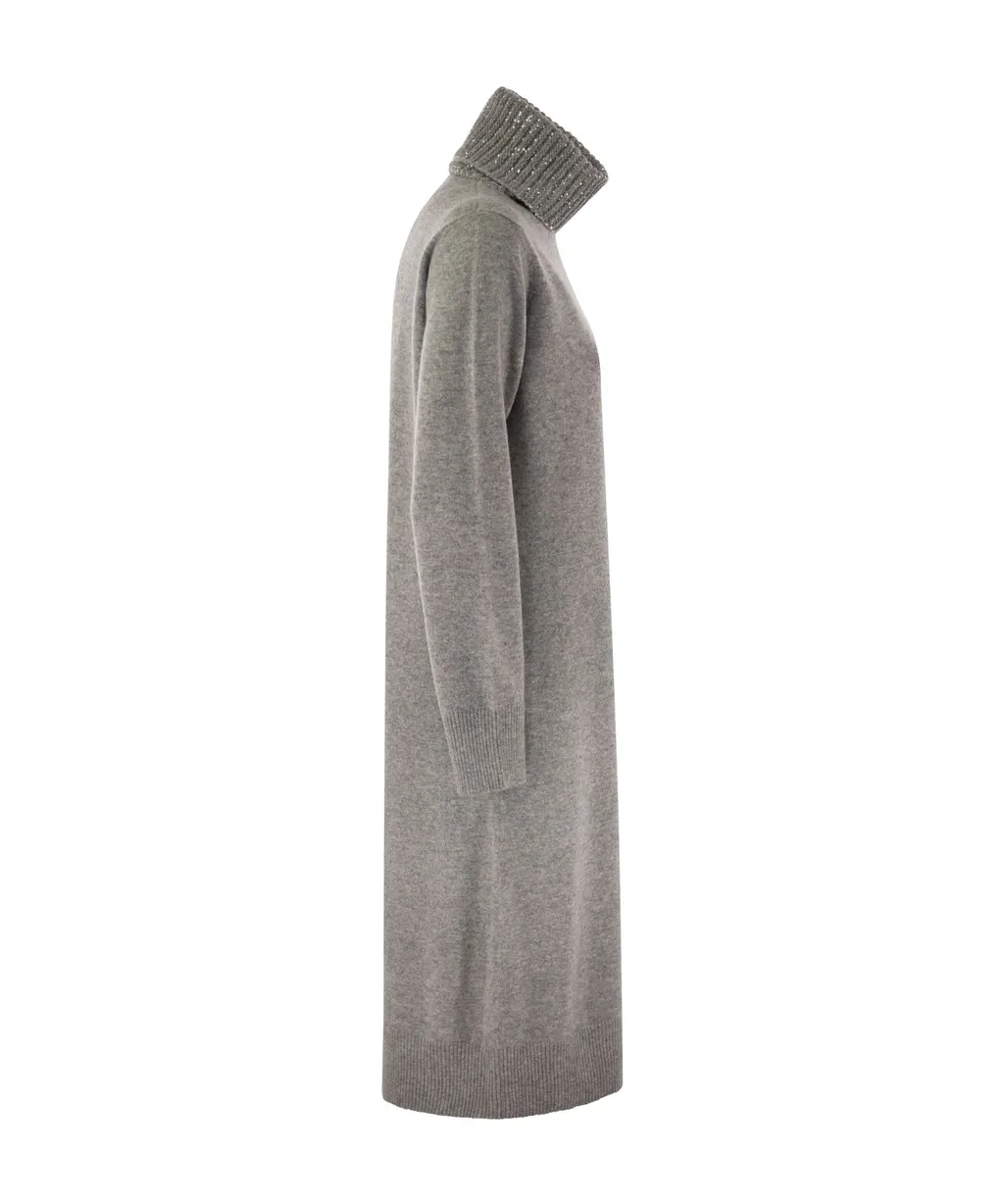 High Neck Knitted Dress