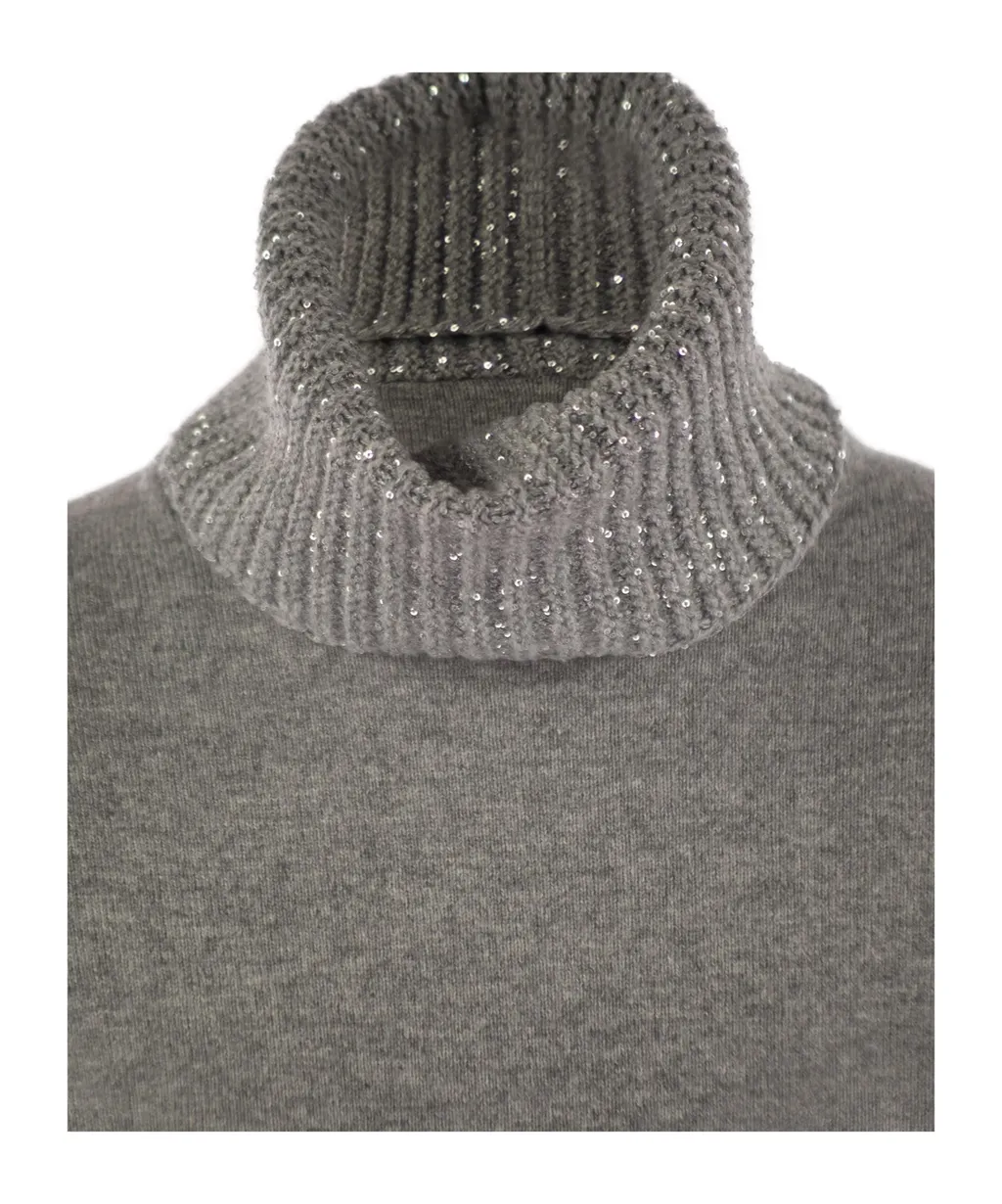 High Neck Knitted Dress