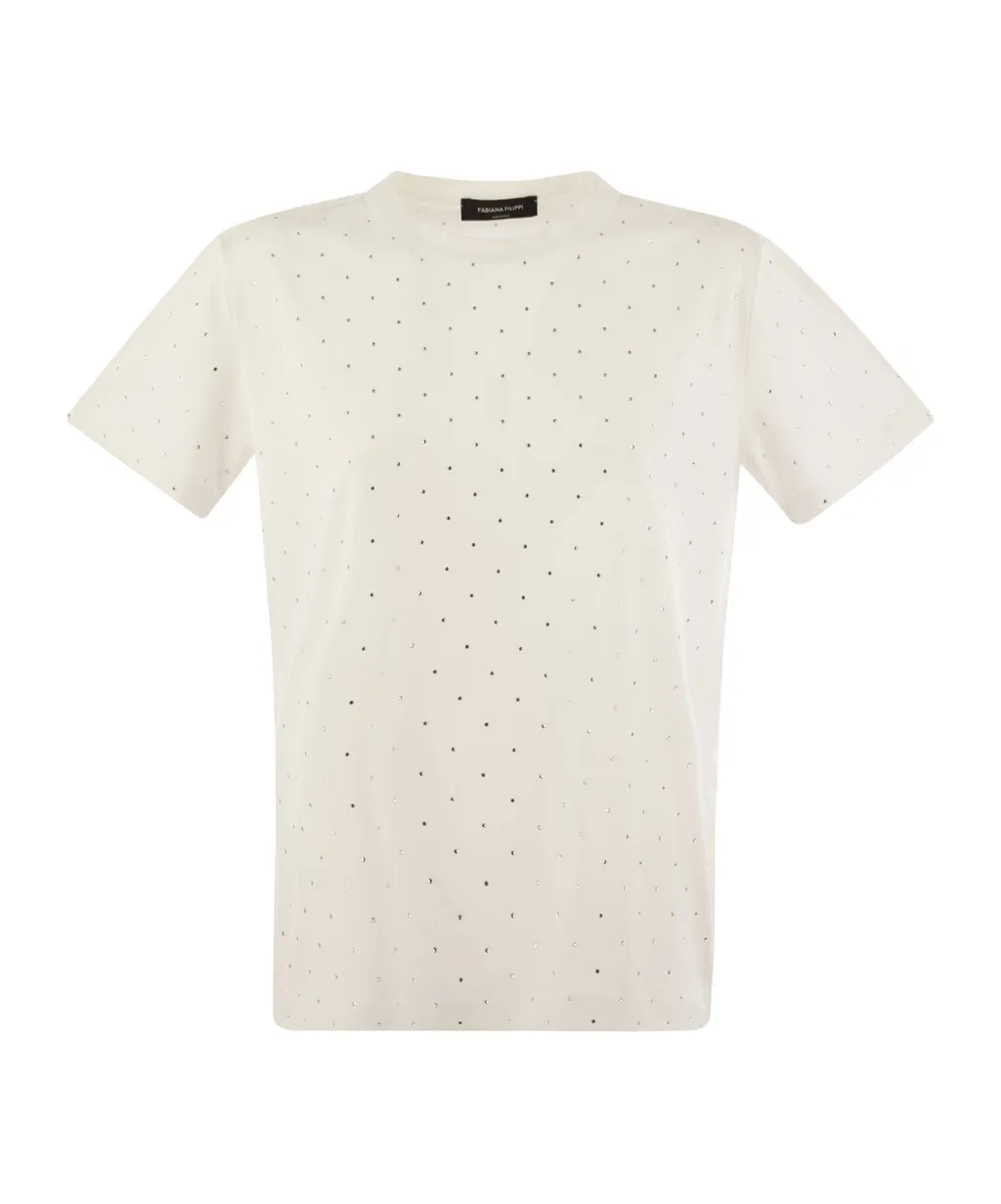 Stud Embellished Crewneck T-Shirt