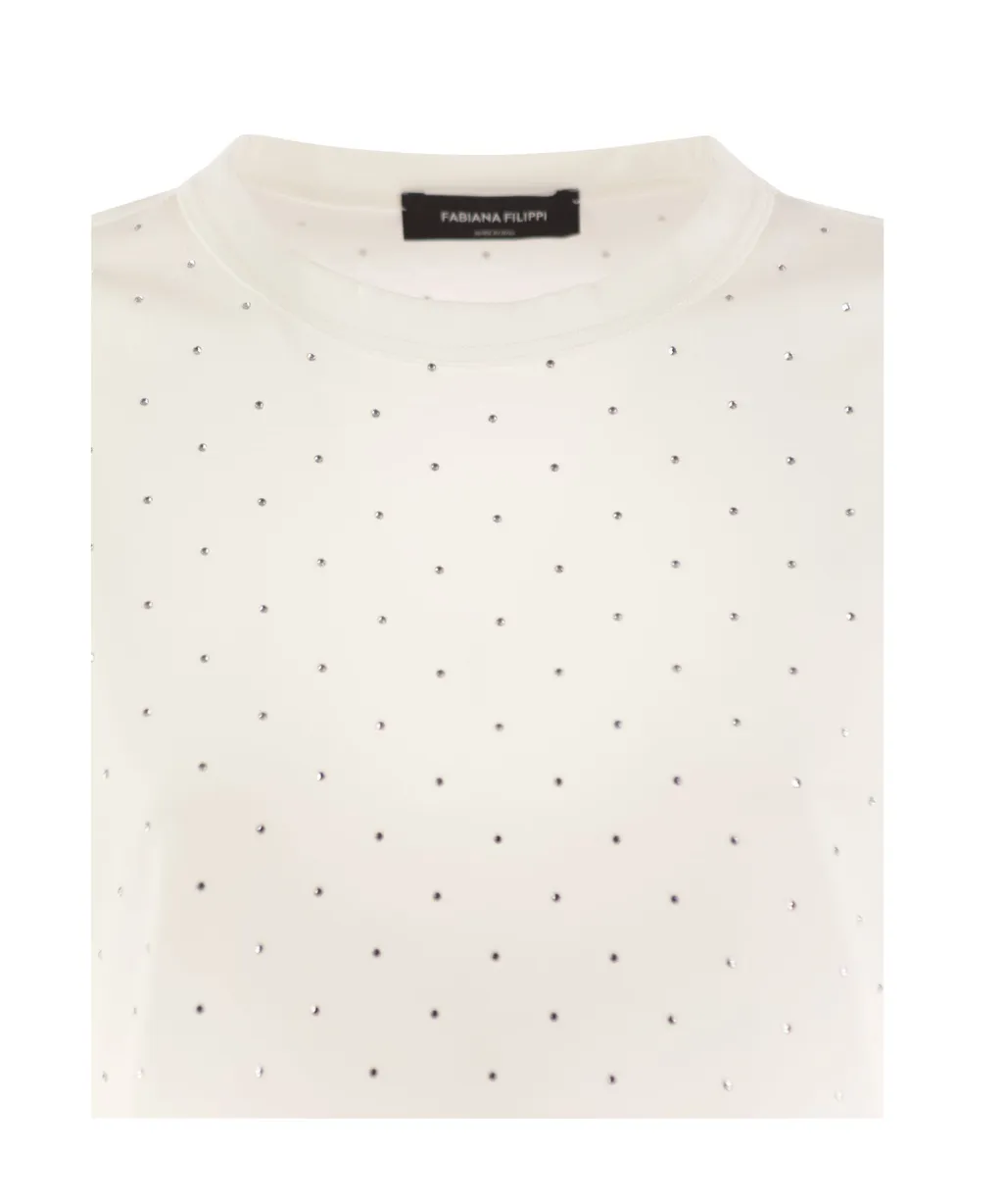 Stud Embellished Crewneck T-Shirt