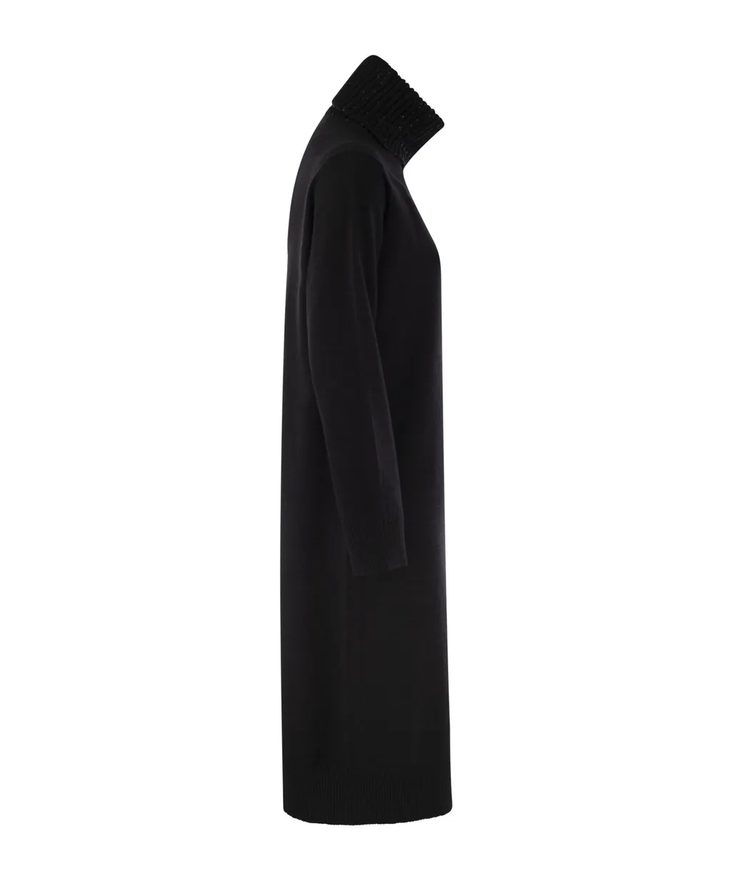 High Neck Knitted Dress
