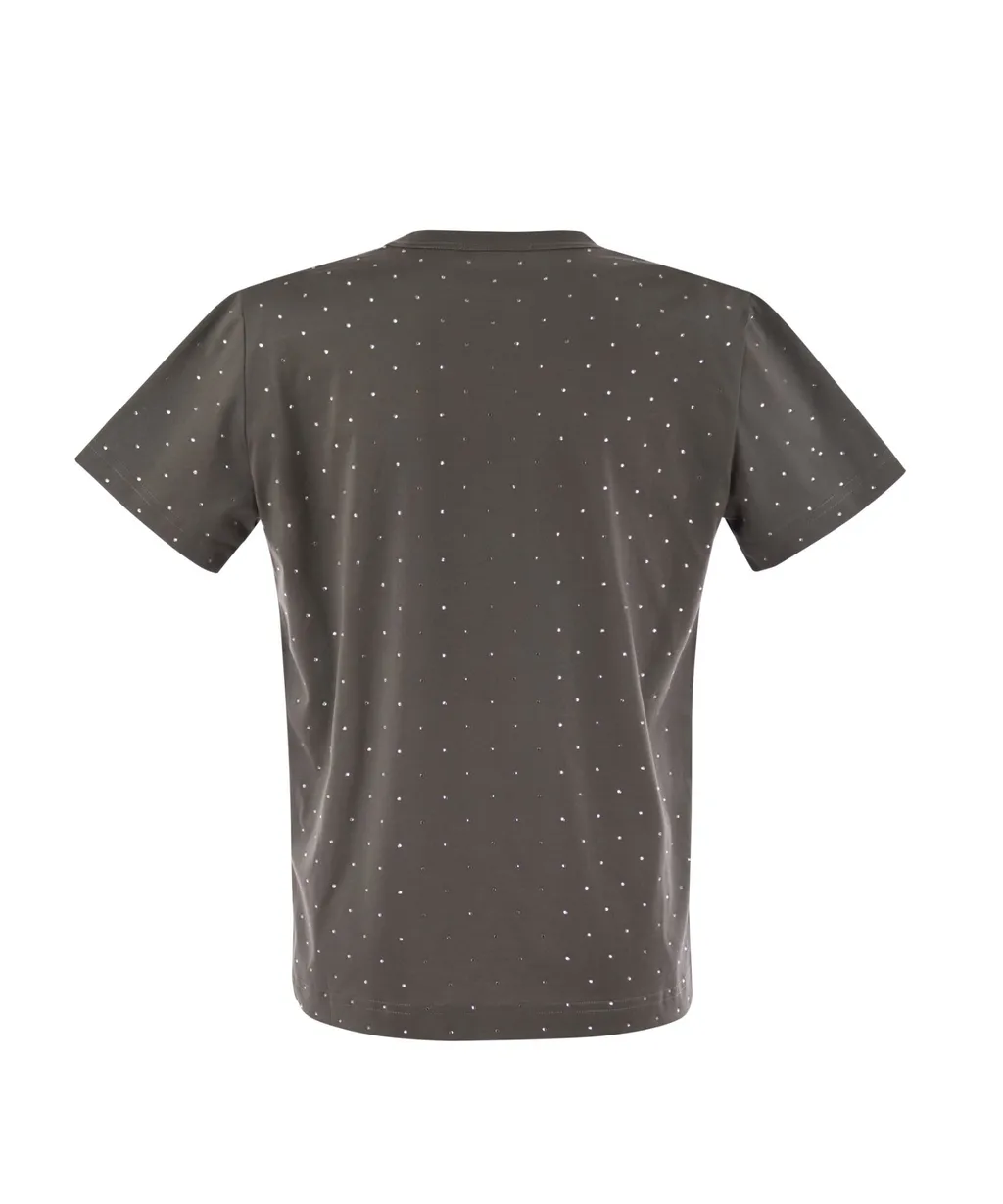 Stud Embellished Crewneck T-Shirt