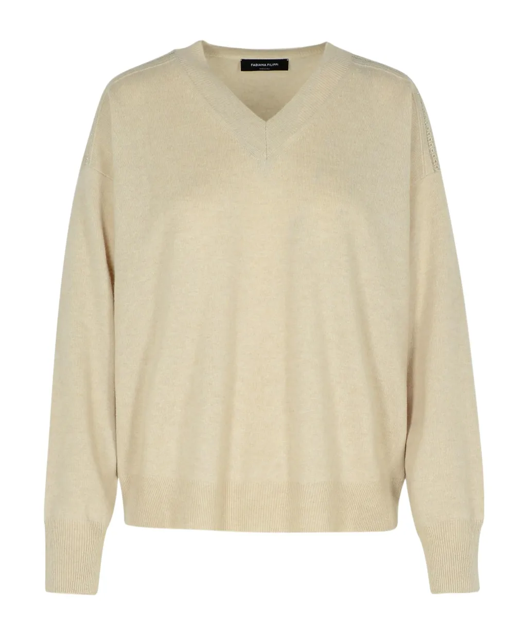 V-Neck Knitted Jumper