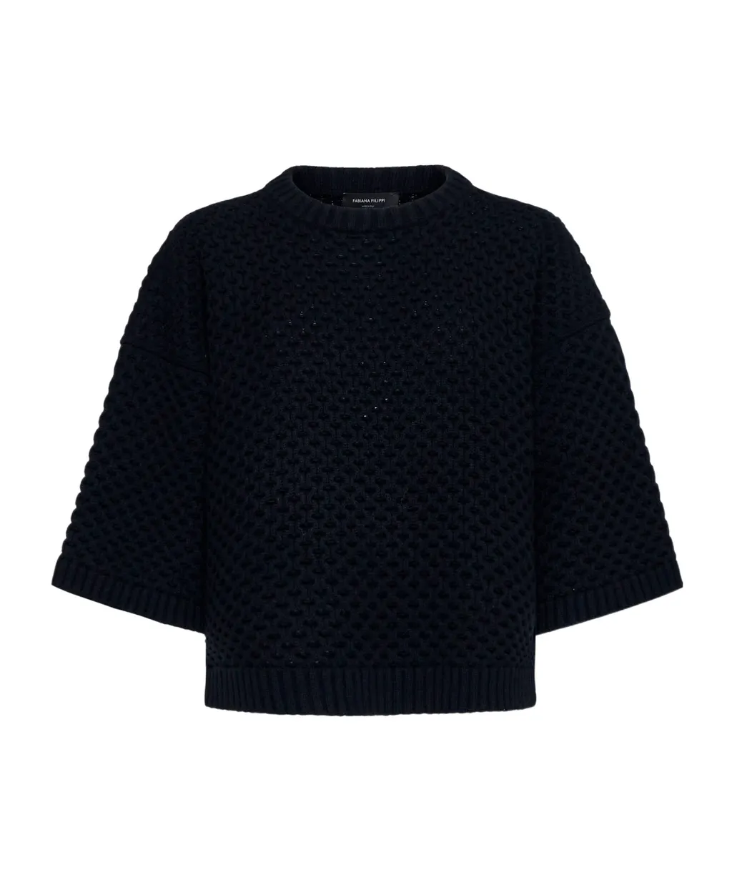 Cropped Oversized Jumper