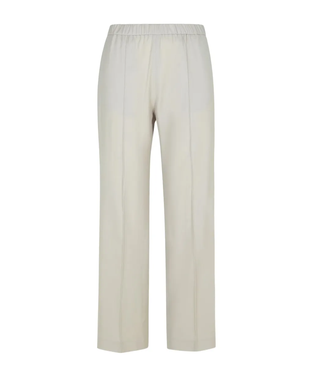 Elasticated Waistband Straight Leg Trousers