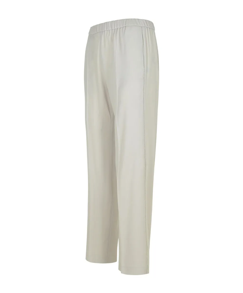 Elasticated Waistband Straight Leg Trousers