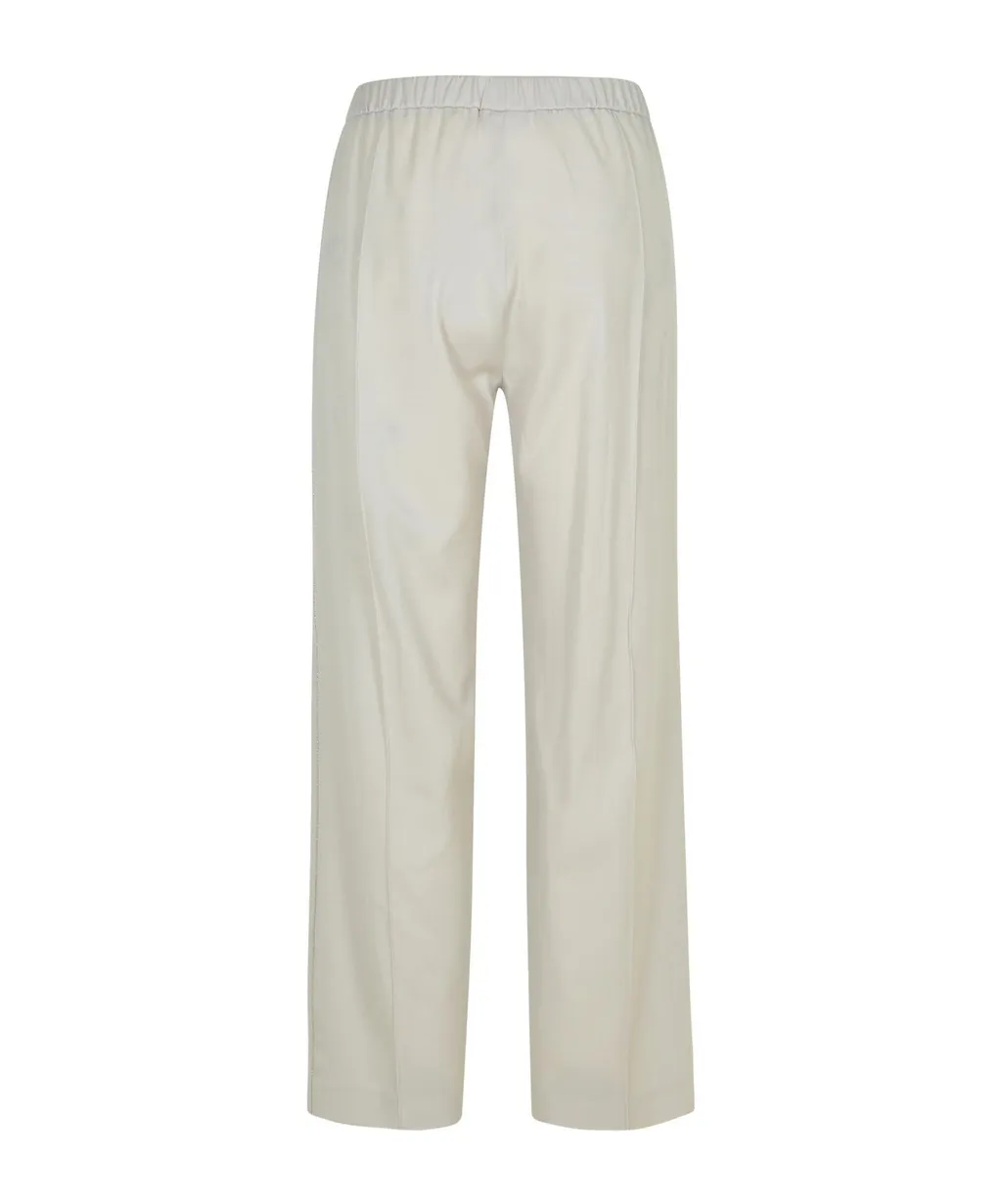 Elasticated Waistband Straight Leg Trousers