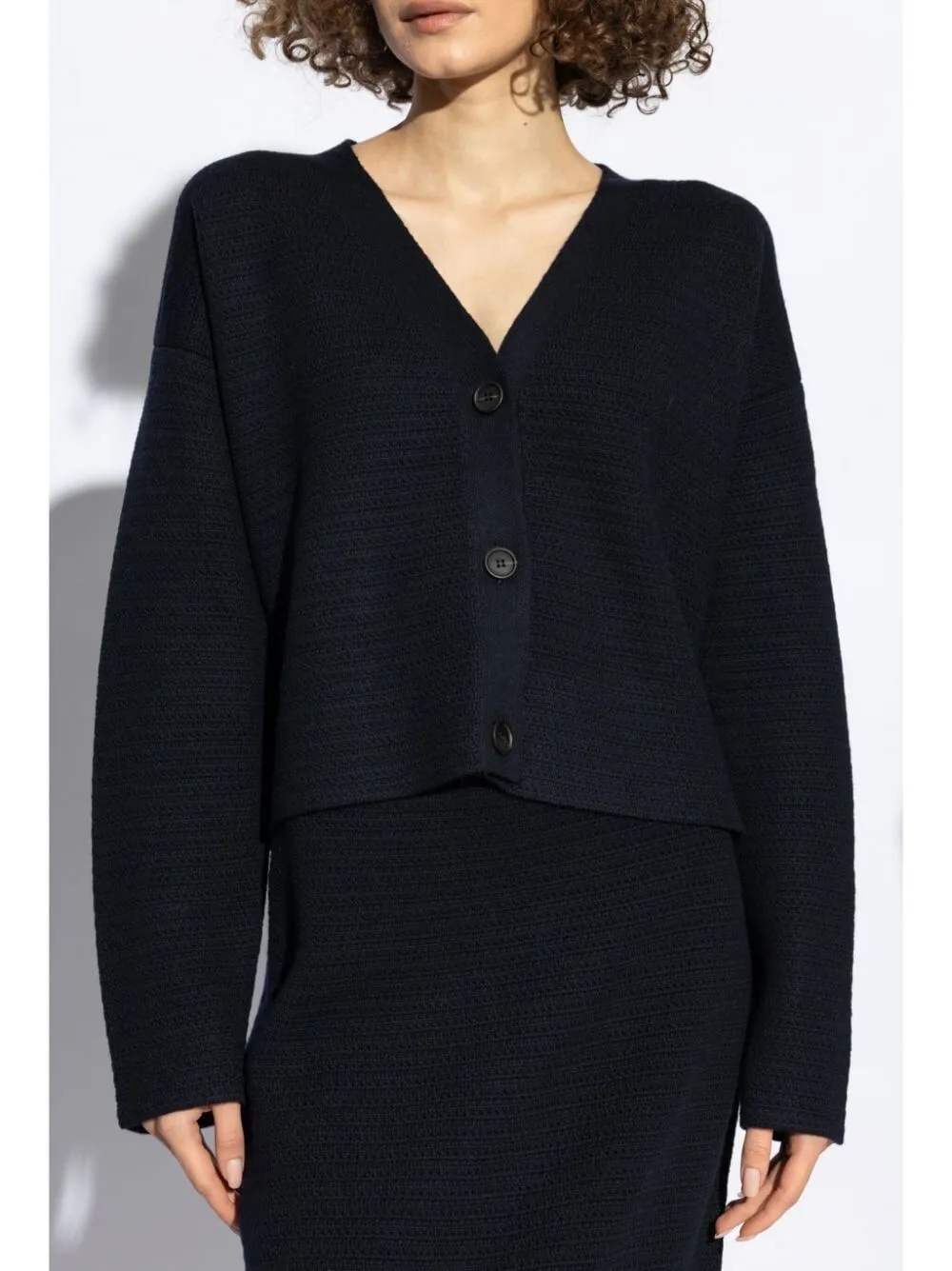 V-Neck Buttoned Knitted Cardigan