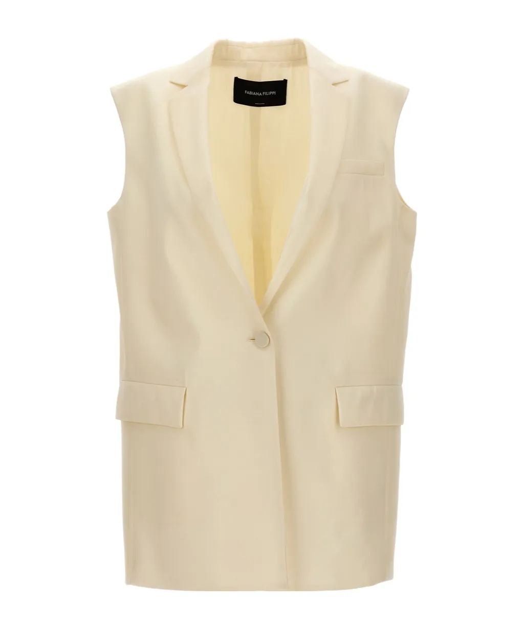 Single-Breasted Sleeveless Waistcoat
