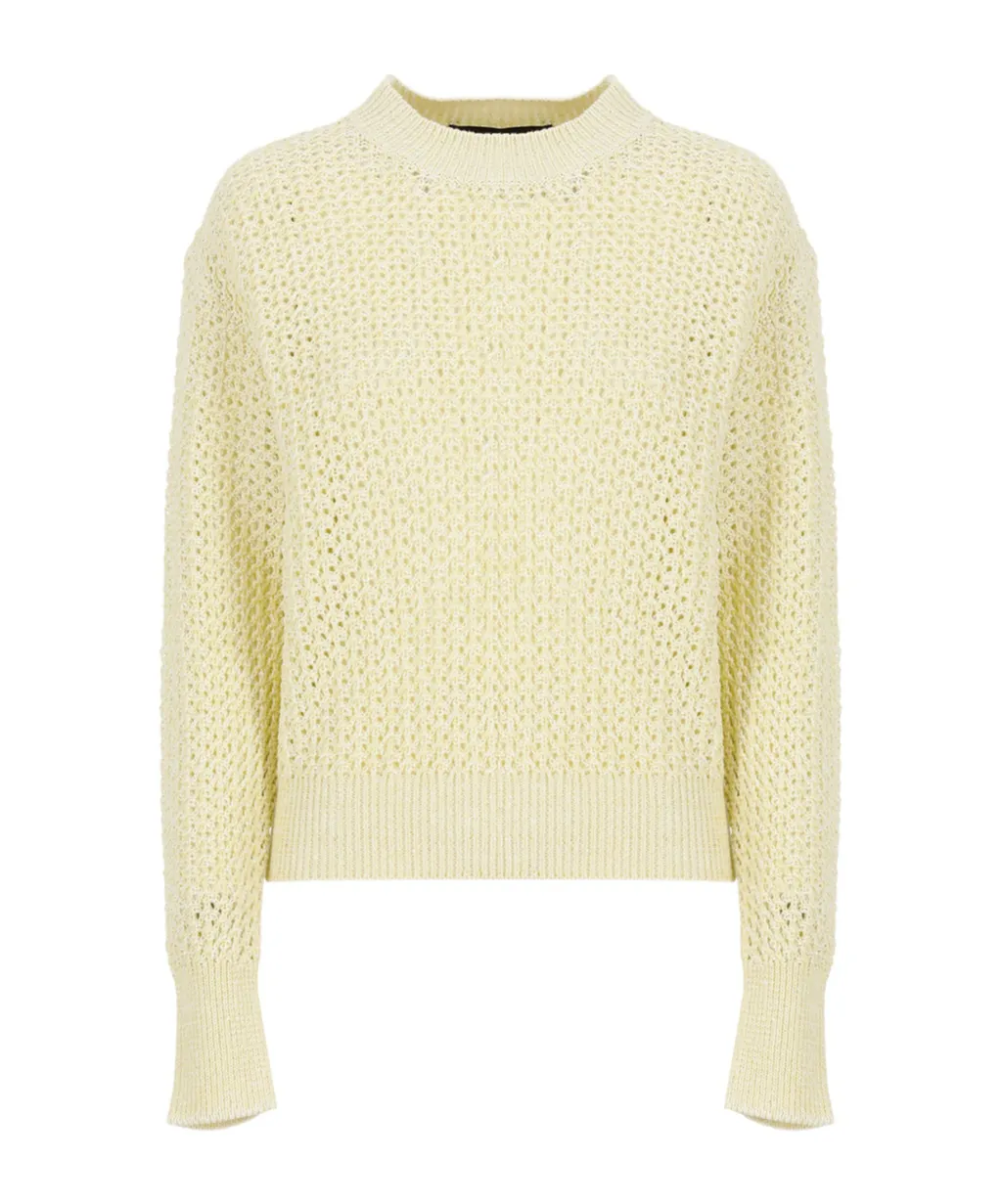 V-Neck Open-Knit Top