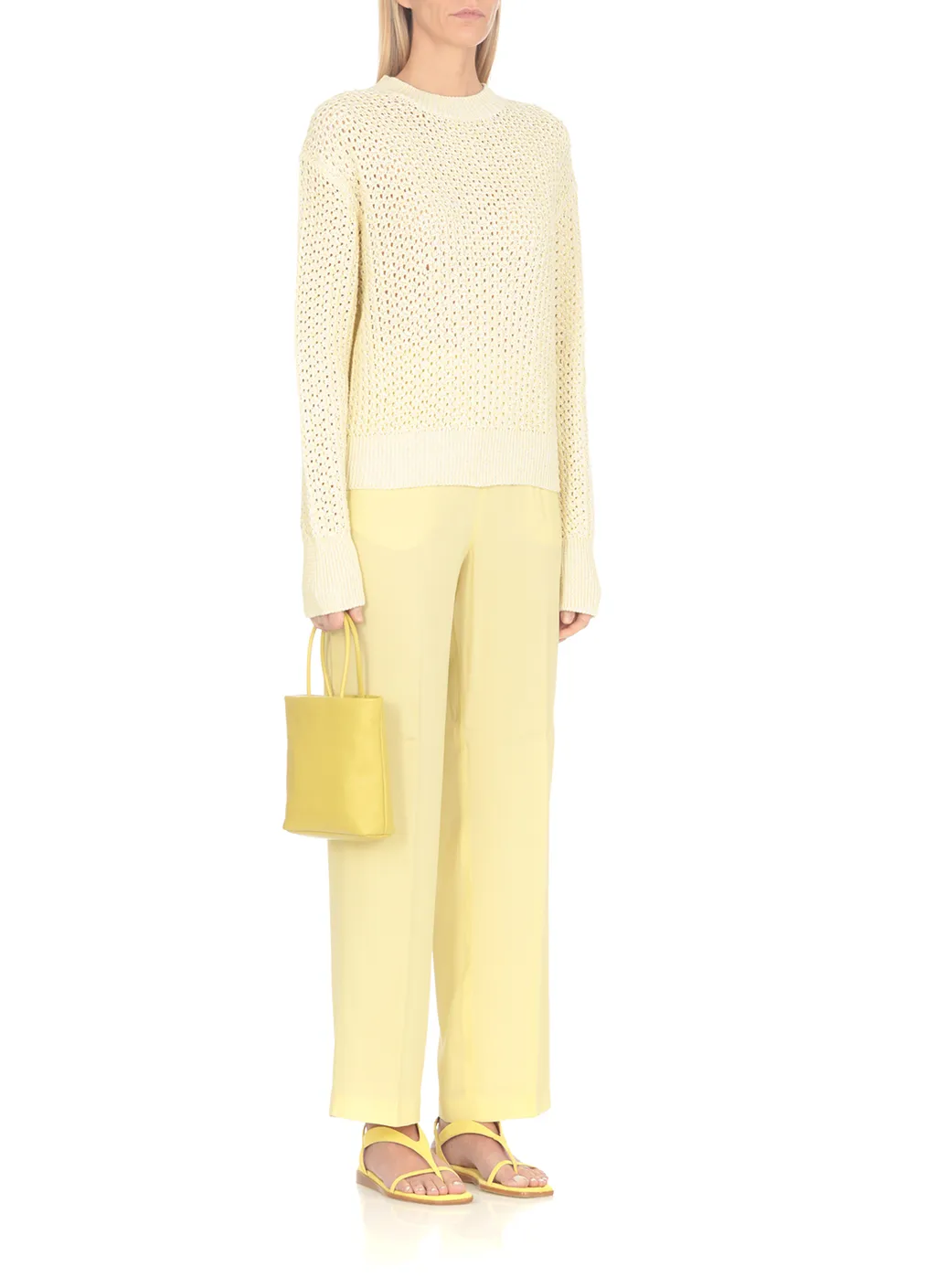 V-Neck Open-Knit Top