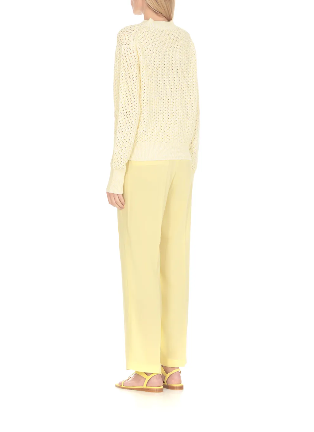 V-Neck Open-Knit Top