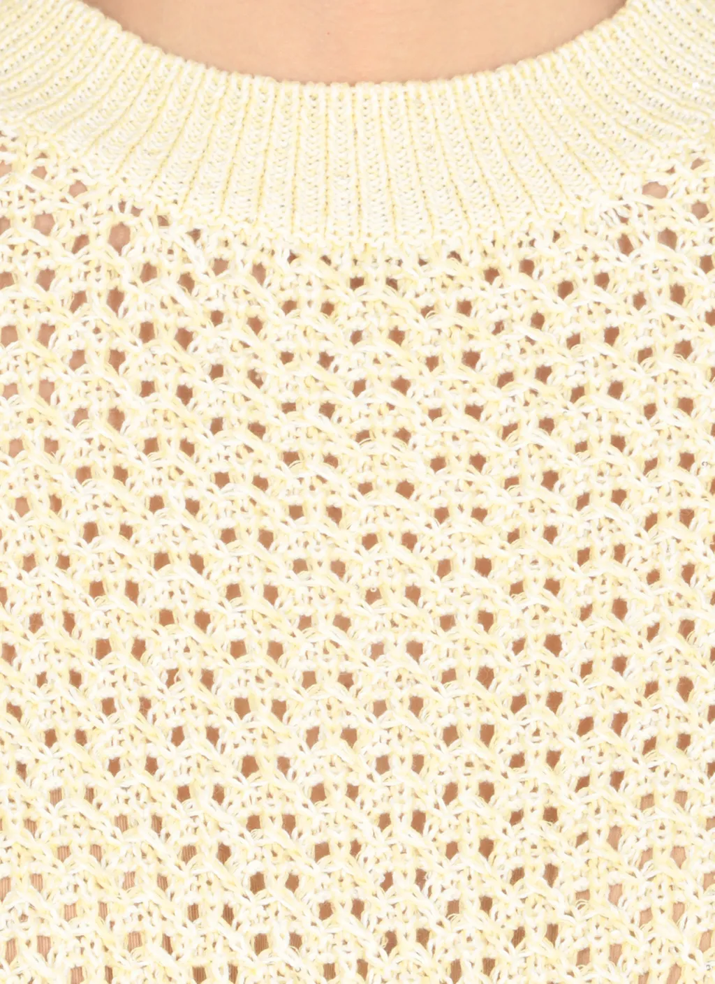 V-Neck Open-Knit Top
