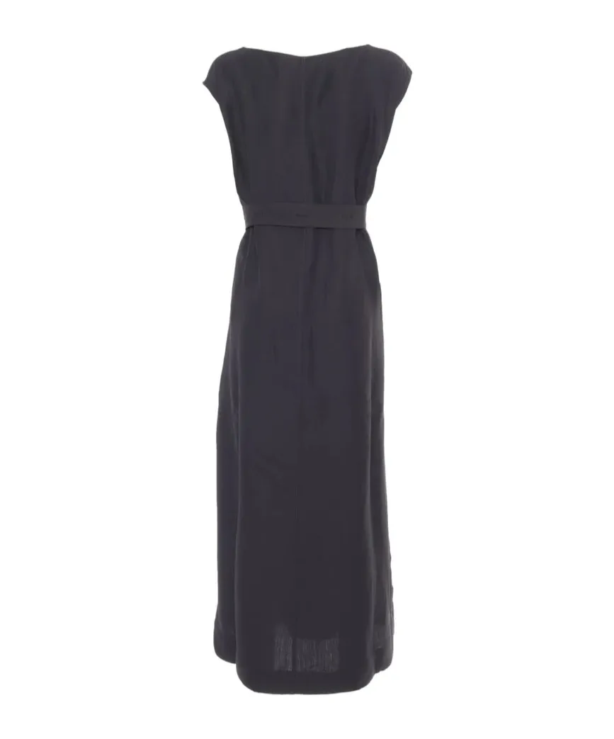V-Neck Tied-Waist Sleeveless Dress