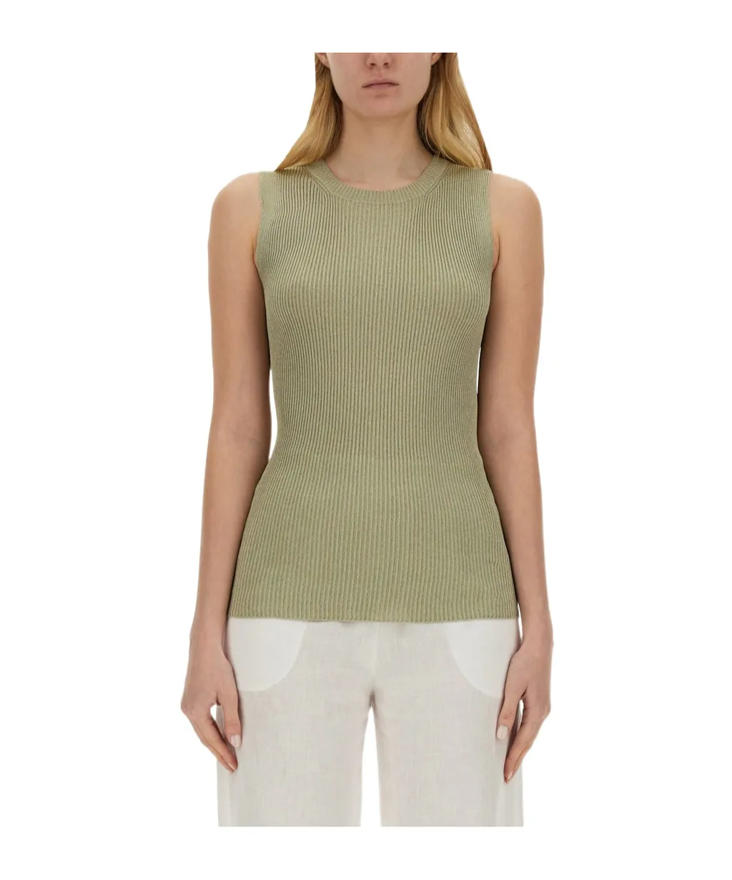 Crewneck Ribbed Tank Top