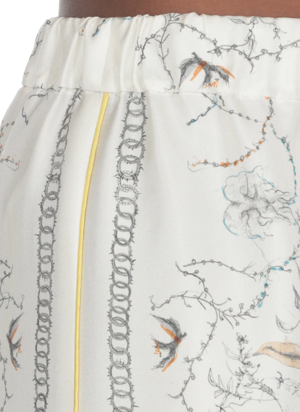 Graphic Printed Straight-Leg Trousers