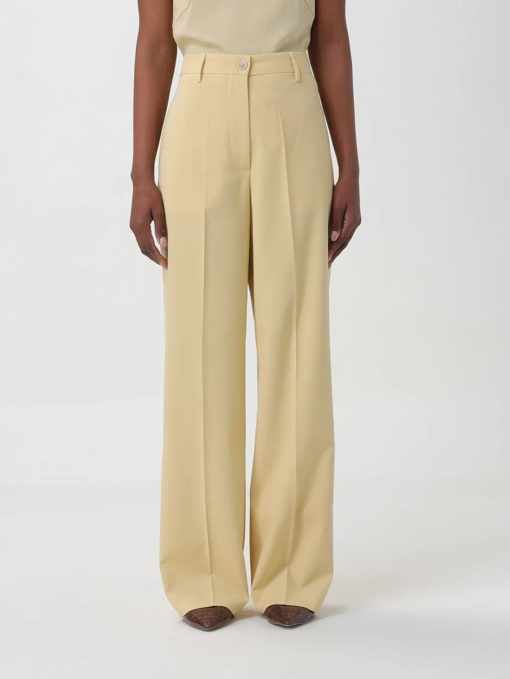 Stretched Straight-Leg Trousers