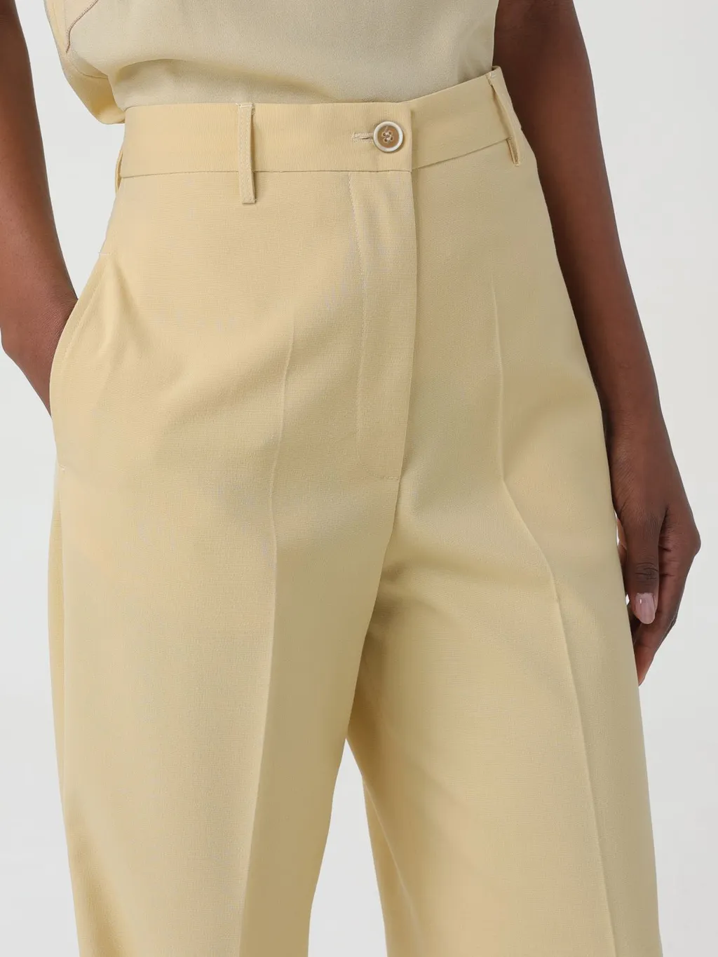 Stretched Straight-Leg Trousers