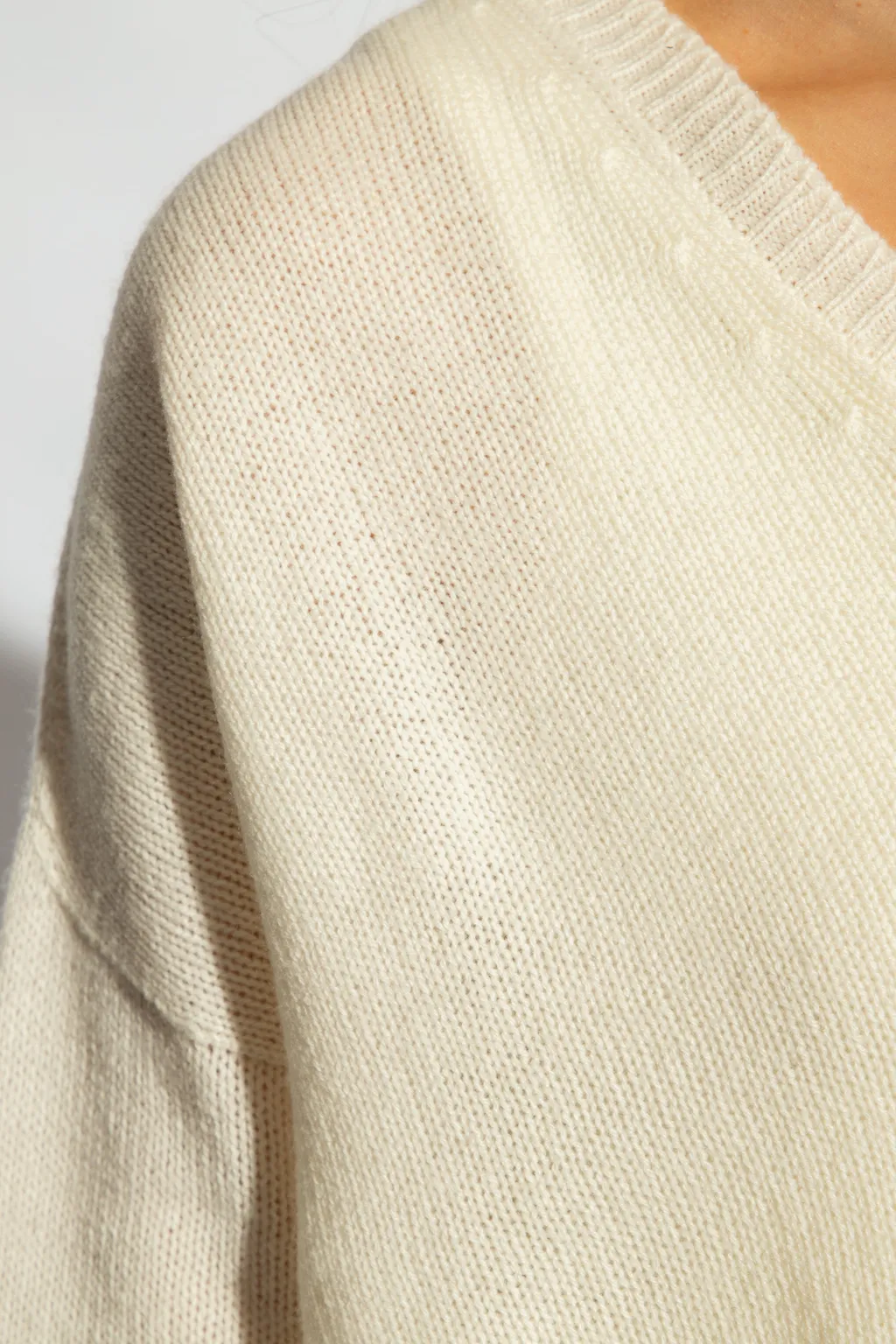 V-Neck Drop Shoulder Jumper