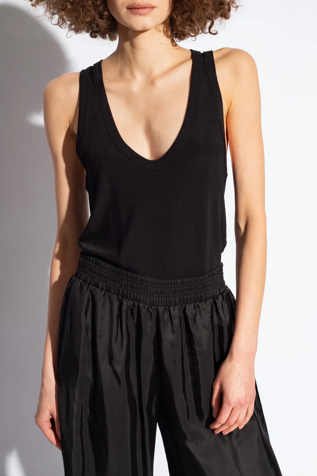 Fine-Ribbed Tank Top
