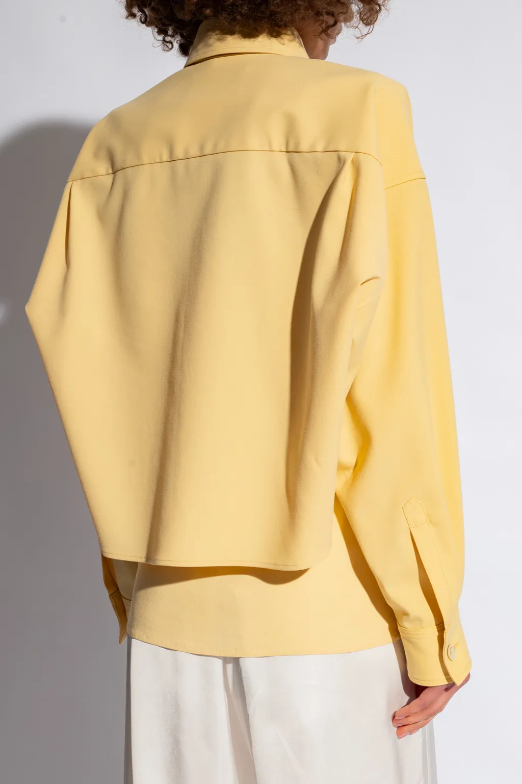 Drop-Shoulder Cropped Shirt