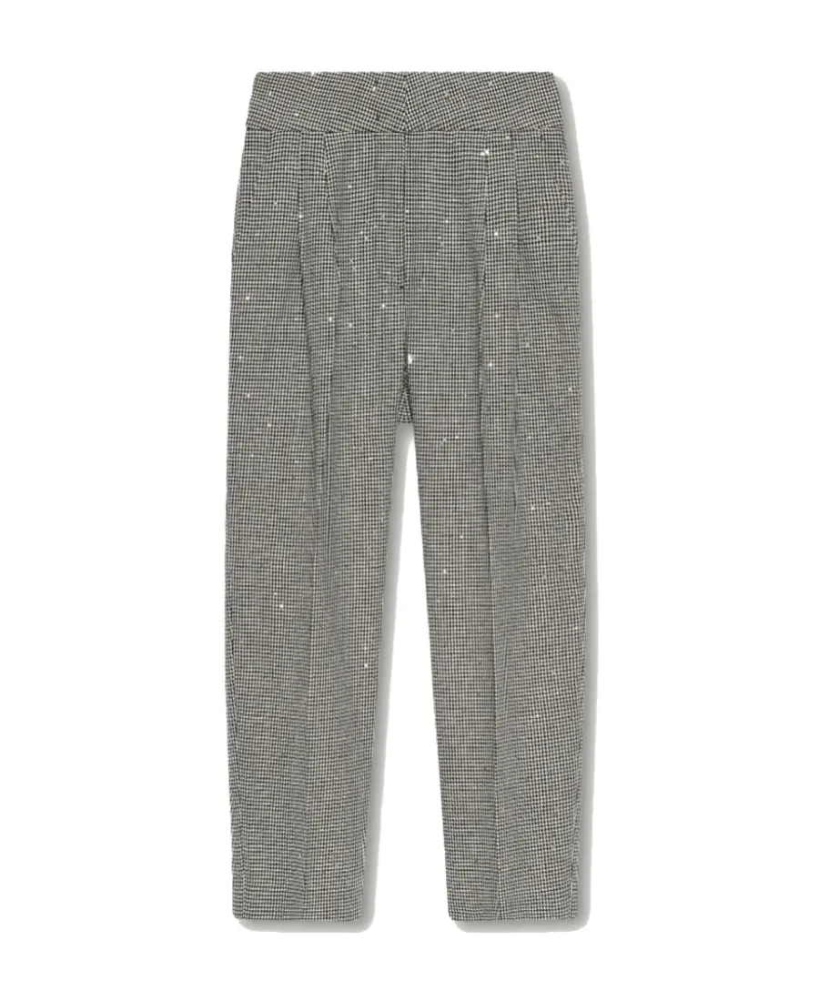 Tapered-Leg Checked Trousers