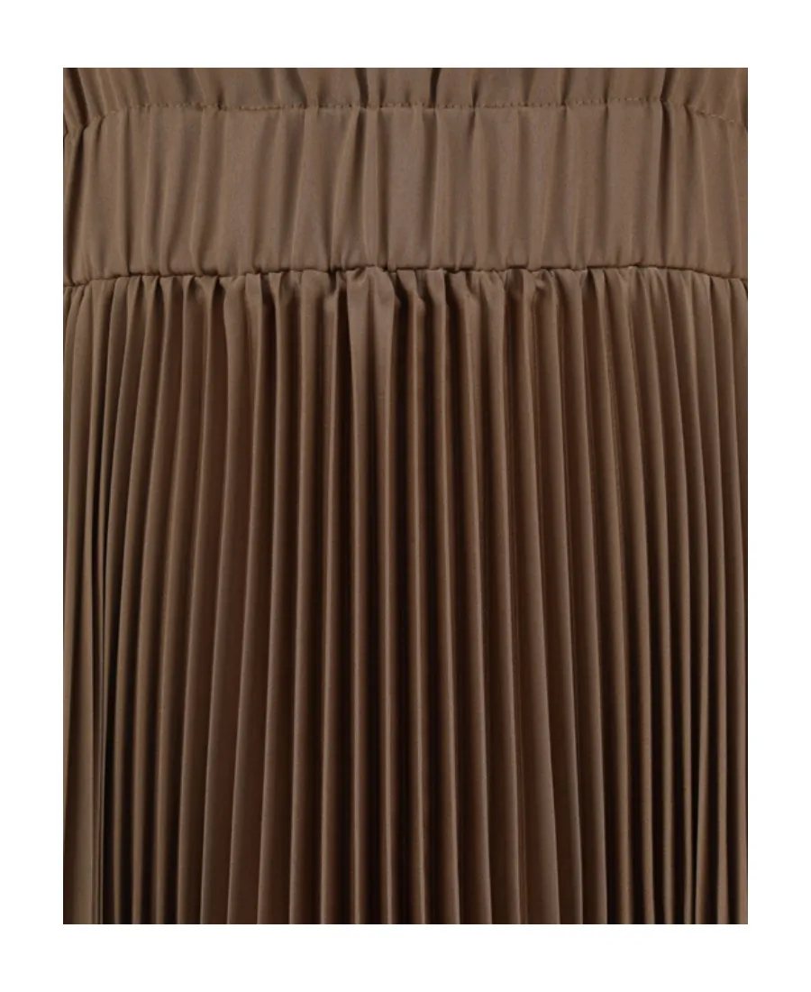 Pleated Effect V-Neck Long Dress