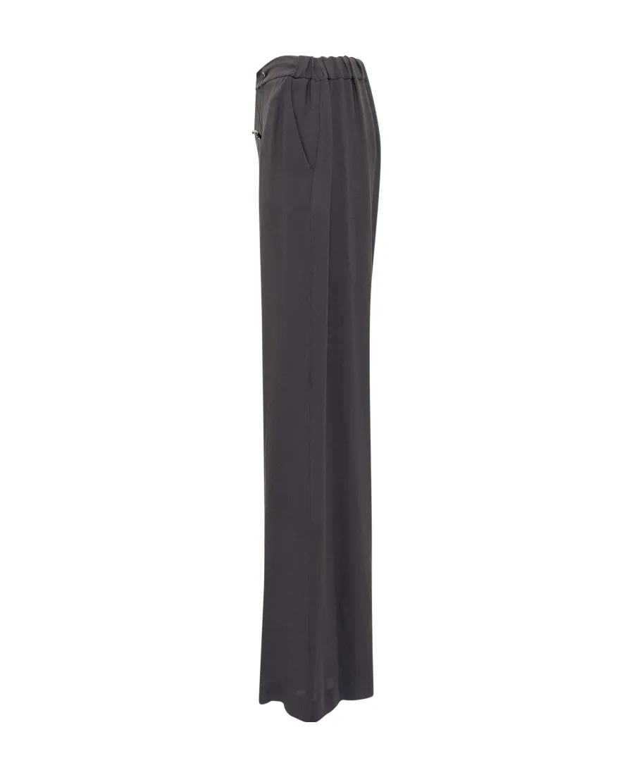 Wide-Leg Drawstring Trousers