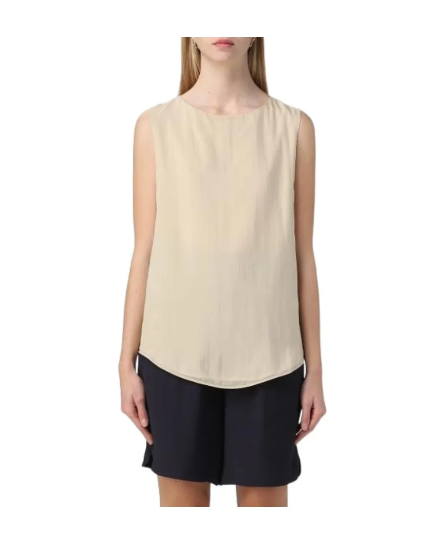 Sleeveless Vest With Round Neck