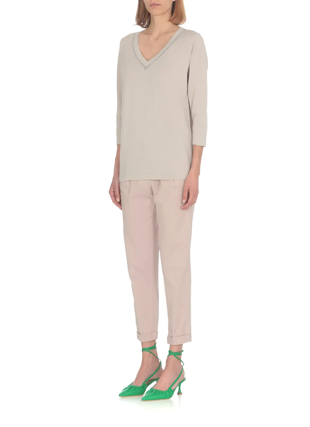 Casual Pants With Waist And Loop Straps