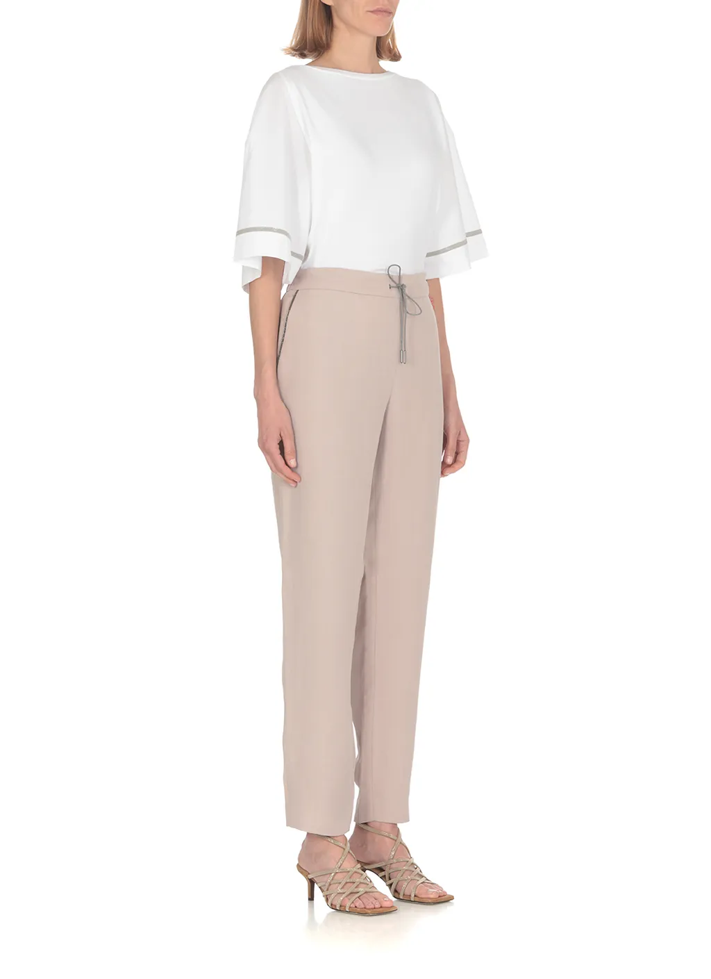 Drawstring Waist Casual Trousers