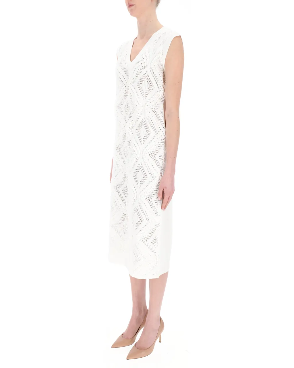 Sleeveless Knitted Midi Dress