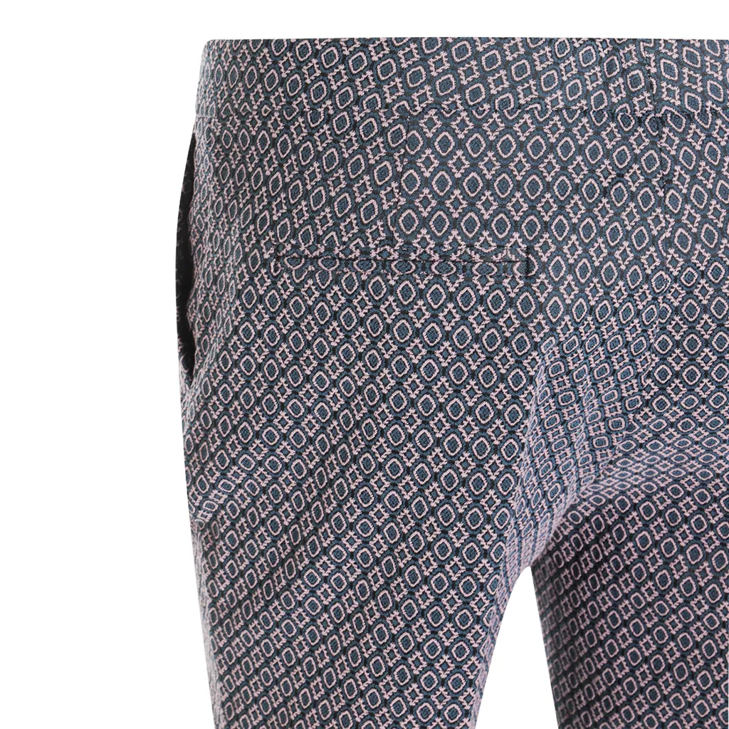 Turn-Up Hem Pleated Trousers