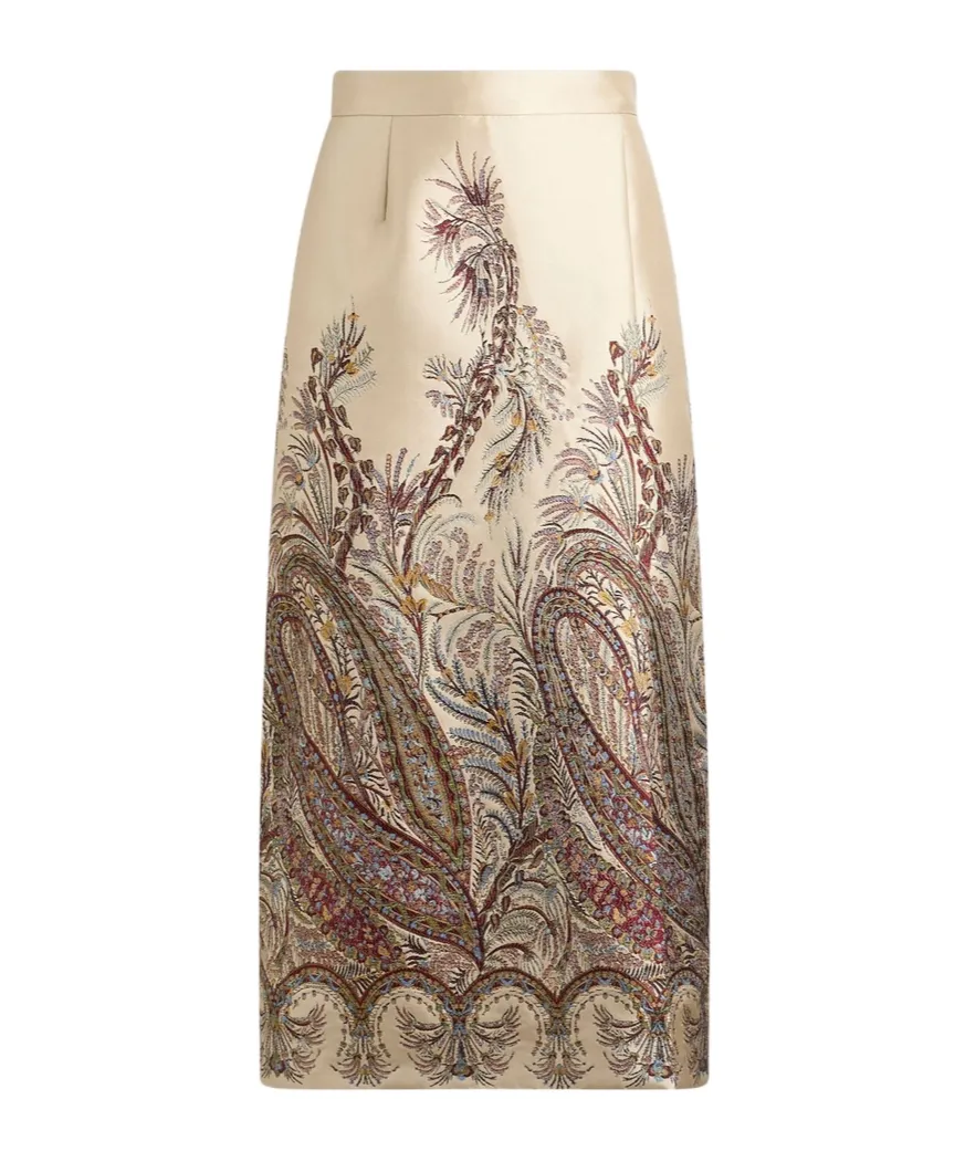 Paisley Jacquard Skirt