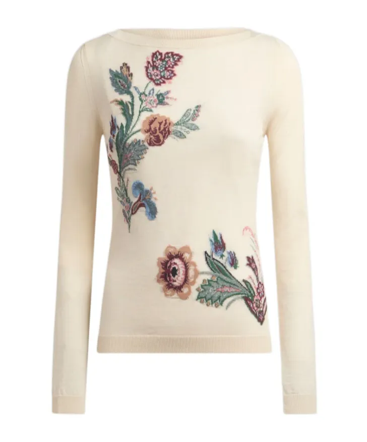 Wool-Blend Jacquard Sweater