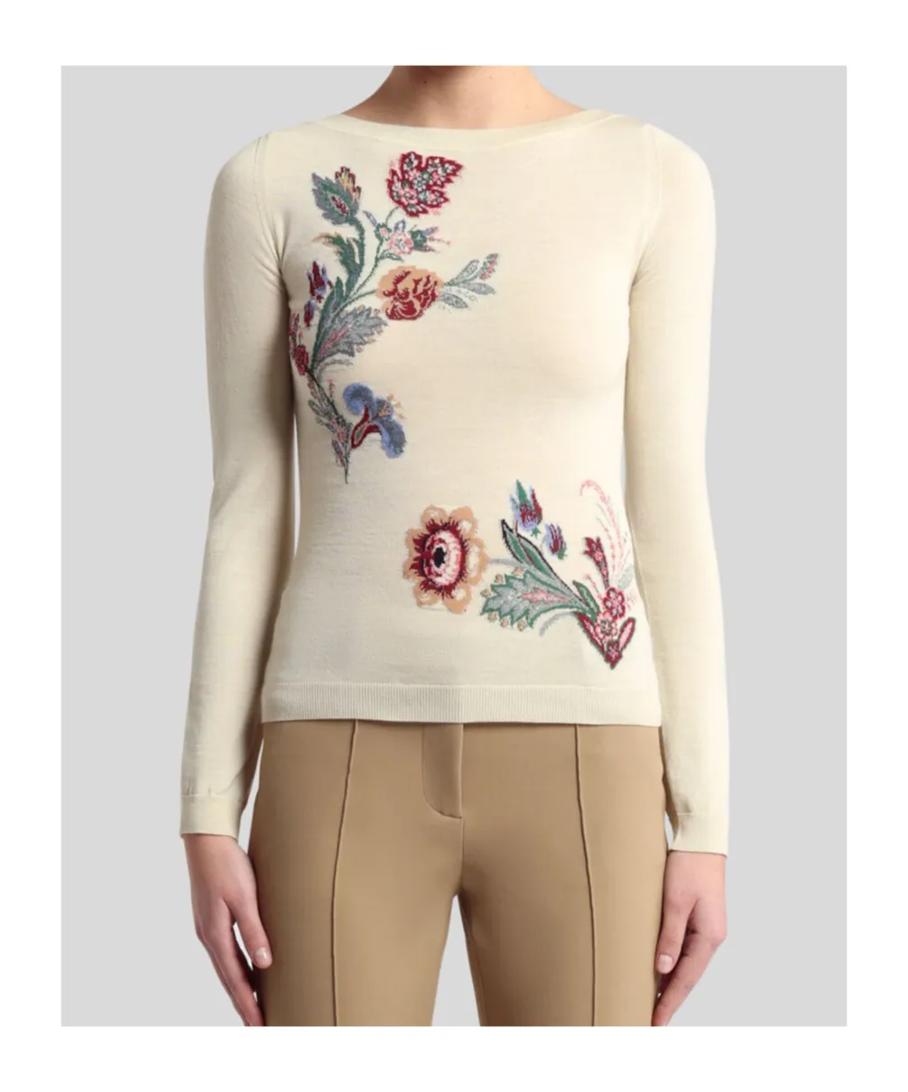 Wool-Blend Jacquard Sweater