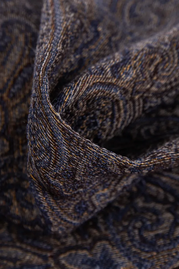 Logo Patch Frayed Edge Scarf