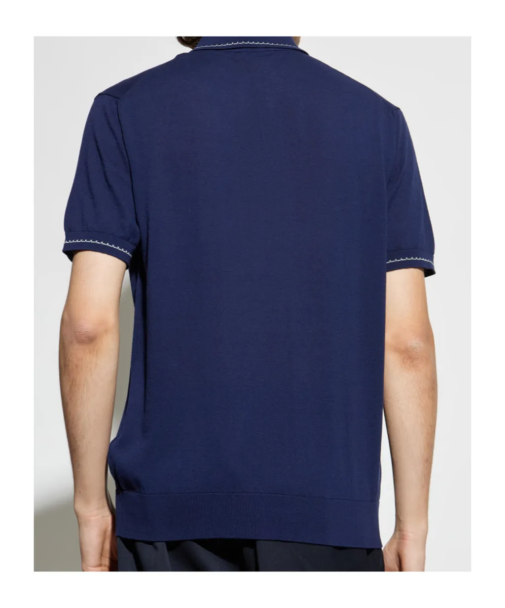 Pegaso Embroidered Knitted Polo Shirt