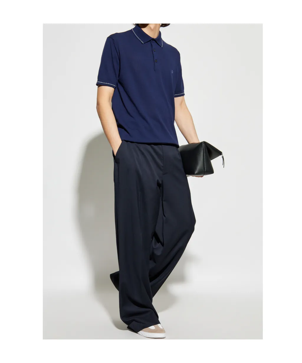 Pegaso Embroidered Knitted Polo Shirt
