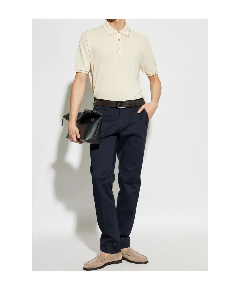 Pegaso Embroidered Knitted Polo Shirt