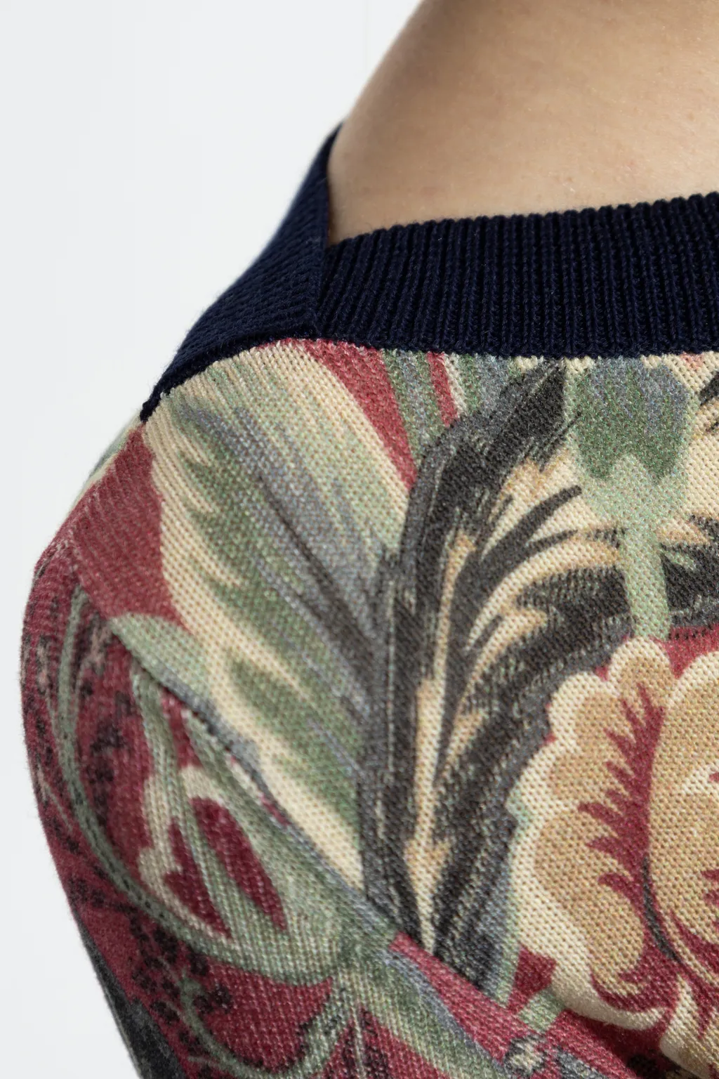 Floral Printed Knitted Jumper