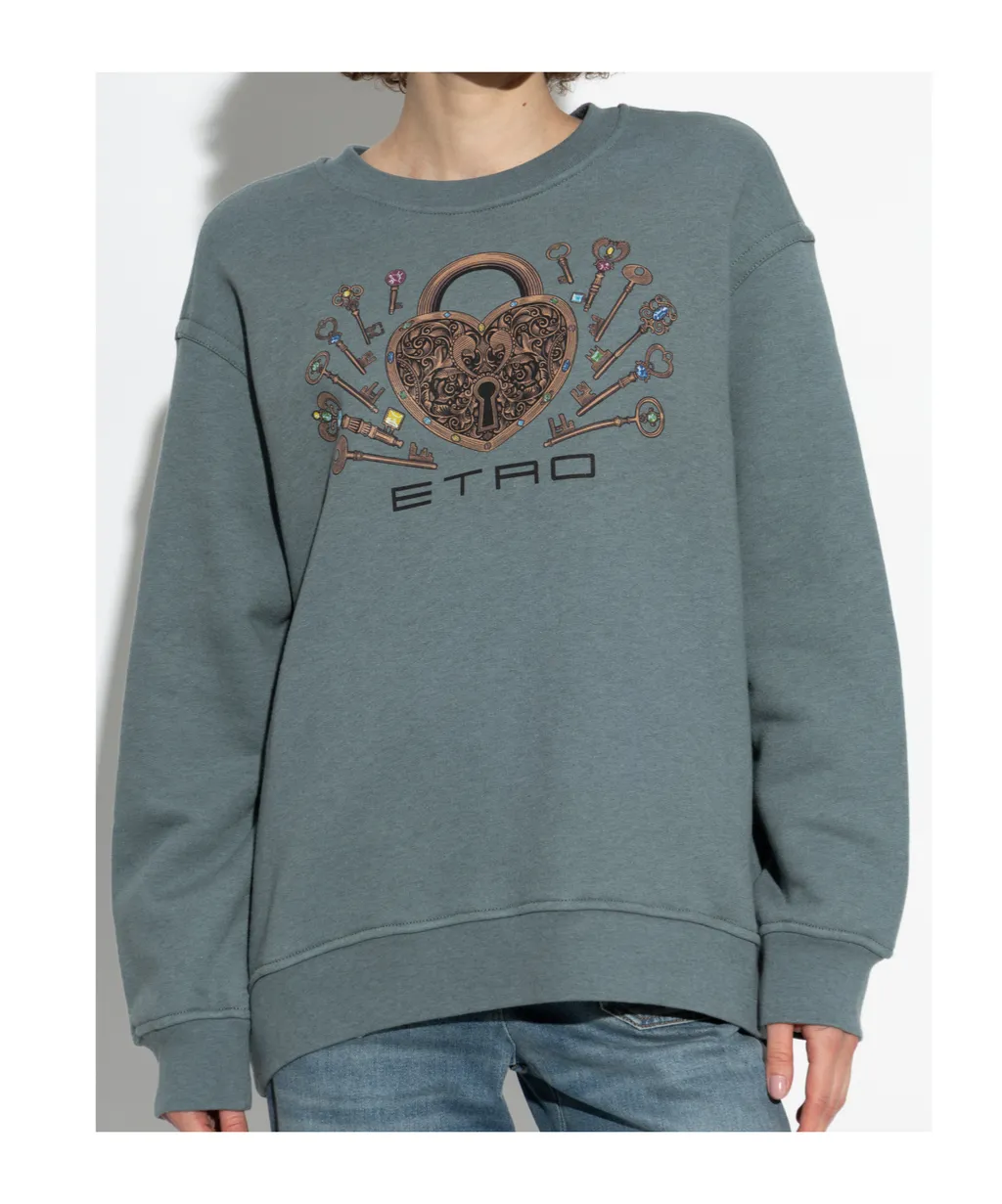 Graphic Printed Crewneck Sweatshirt