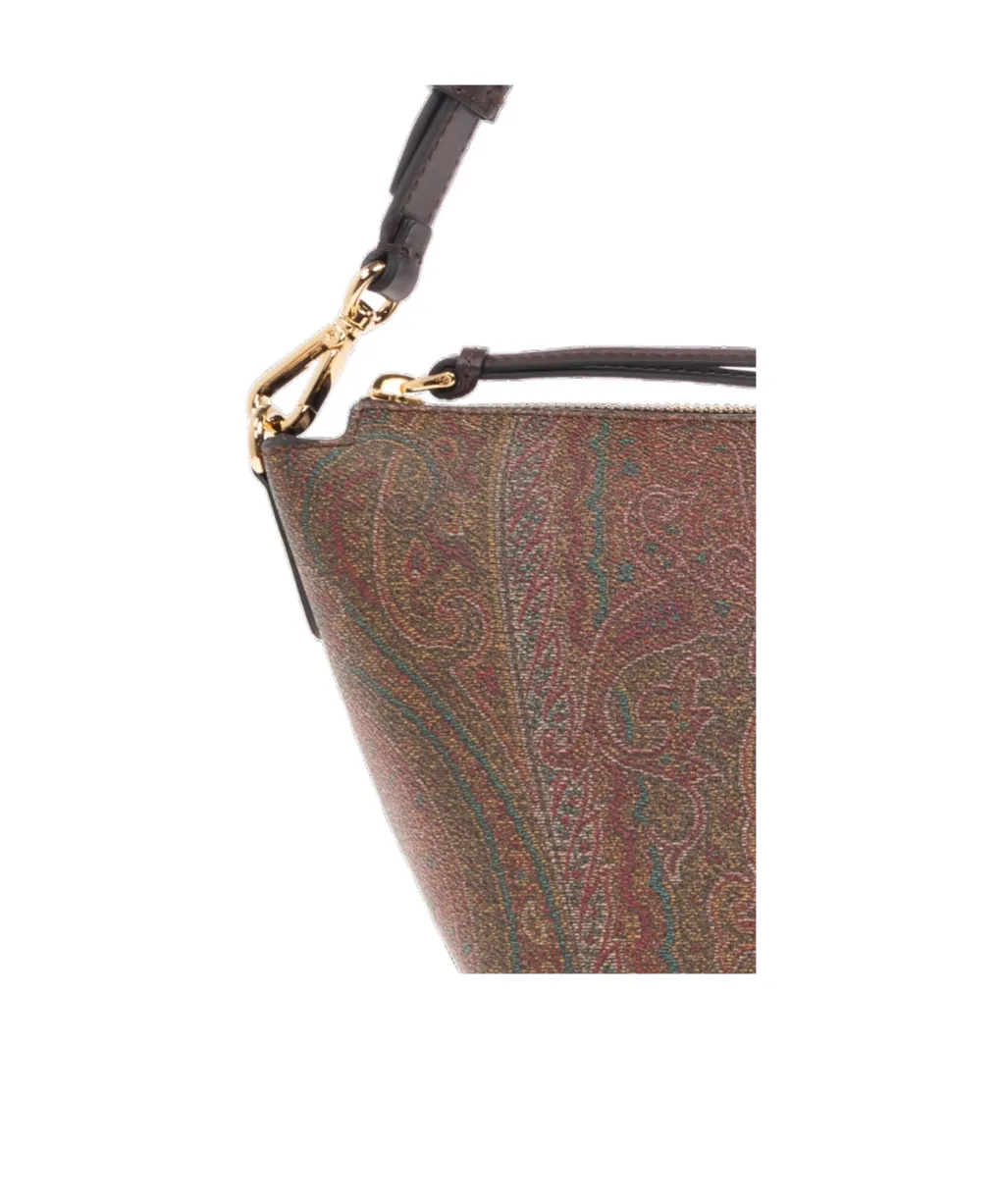 Paisley Printed Zipped Shoulder Bag