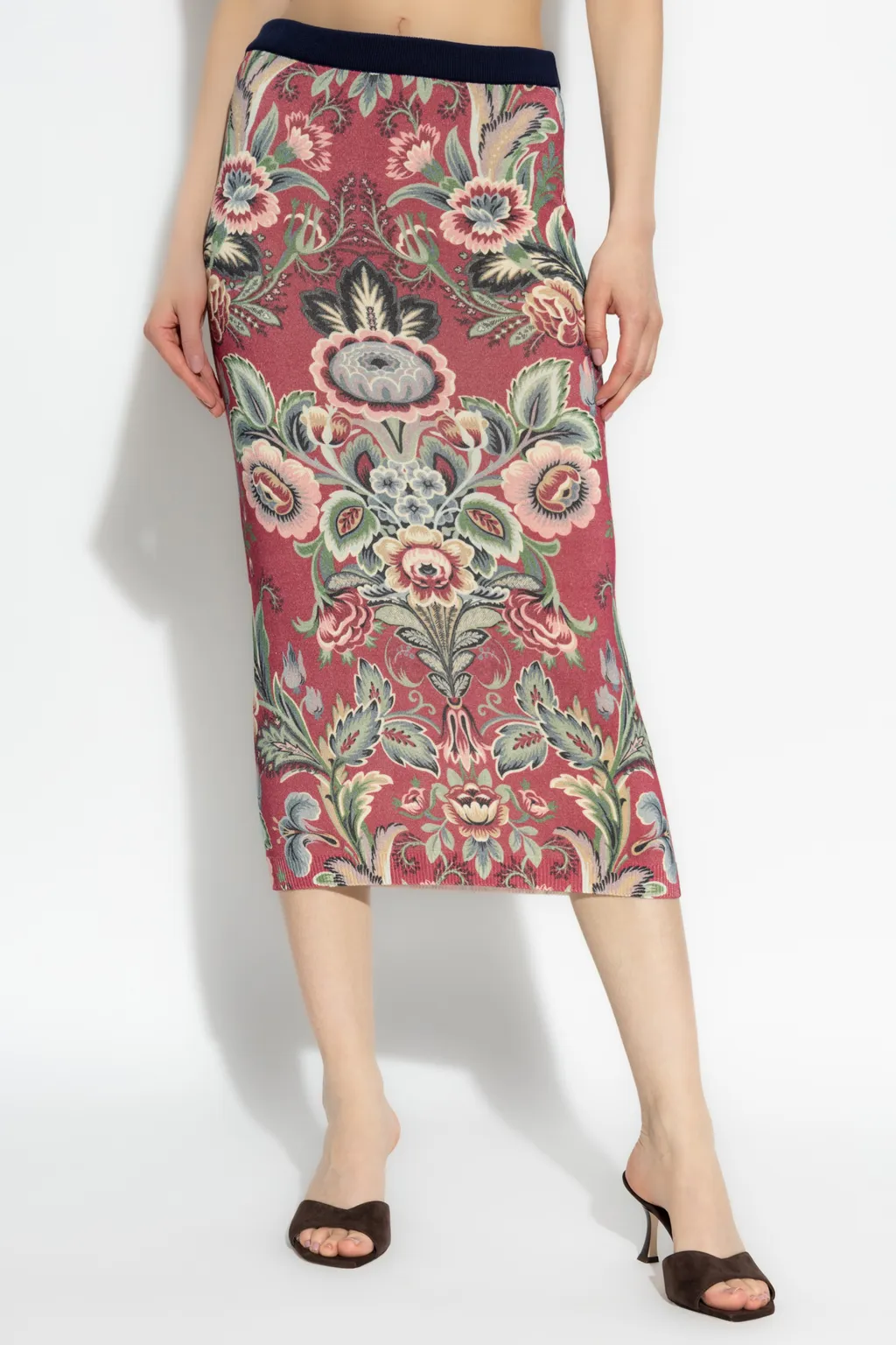 Patterned Midi Skirt